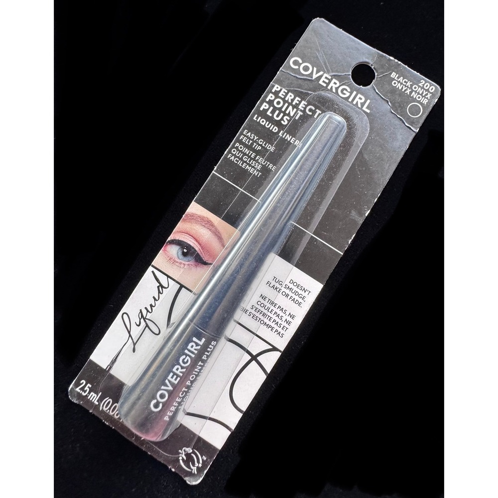 Covergirl Perfect Point Plus Liquid Liner 200 Black Onyx Felt Tip Matte Eyeliner